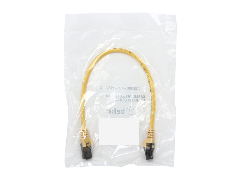 Belkin A3L980-01-YLW-S 1 ft. Cat 6 Yellow Snagless Patch Cable