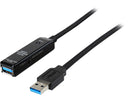 SIIG JU-CB0611-S1 Black USB 3.0 Active Repeater Cable w/ Power adapter