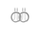 SIIG Zinc Alloy USB-C to USB-C Charging & Sync Braided Cable - 3.3ft, 2-Pack