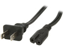 C2G Model 27398 6 ft. 18 AWG 2-Slot Non-Polarized Power Cord (NEMA 1-15P to