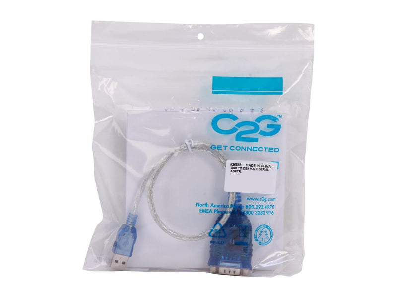 C2G Model 26886 1.5 ft. USB to DB9 Serial RS232 Adapter Cable