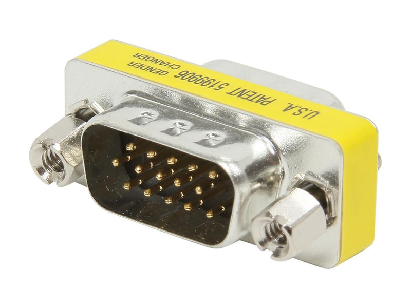 C2G 20686 HD15 VGA M/M Mini Gender Changer (Coupler)