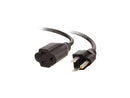 C2G Model 03116 10 ft 18 AWG Outlet Saver Power Extension Cord (NEMA 5-15P to