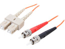C2G 09128 1m SC/ST Duplex 62.5/125 Multimode Fiber Patch Cable - Orange