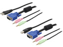 ATHENA  CLH-KVM06UVGAAM  6 Feet 4-in-1 USB VGA KVM Switch Cable, with VGA video,