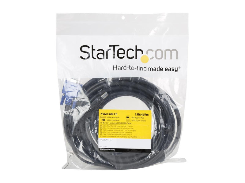 StarTech.com 11 - 15 ft. USB+VGA 2-in-1 KVM Switch Cable SVUSB2N1_15