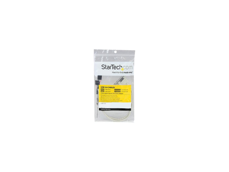 StarTech.com USBPLATE 2-Port USB A Female Slot Plate Adapter