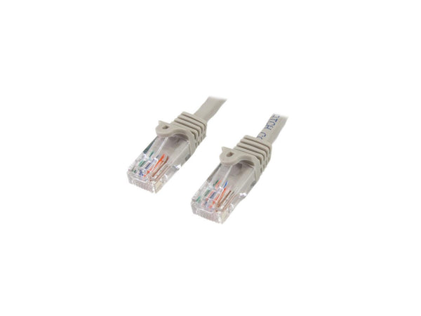 StarTech.com 45PATCH15GR 15 ft. Cat 5E Gray Snagless UTP Patch Cable