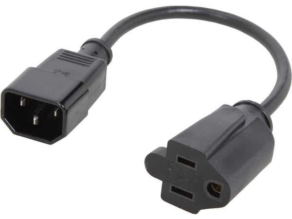 StarTech.com Model PAC100 1 ft. Computer Power Cord Male to Female