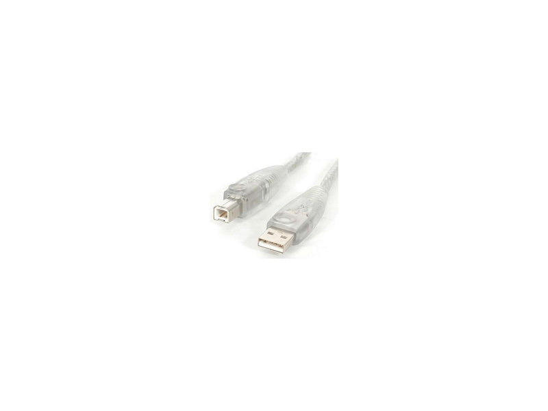 StarTech.com USB2HAB15T Transparent 15 ft. Transparent USB 2.0 Cable A-B M/M