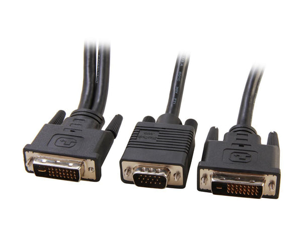 StarTech.com DVIVGAYMM6 Black Connector A : 1 - 29 pin DVI-I (Dual Link) Male