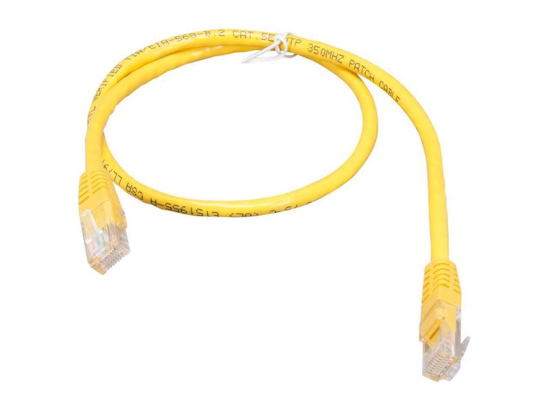 StarTech.com M45PATCH2YL 2 ft. Cat 5E Yellow Molded UTP Patch Cable