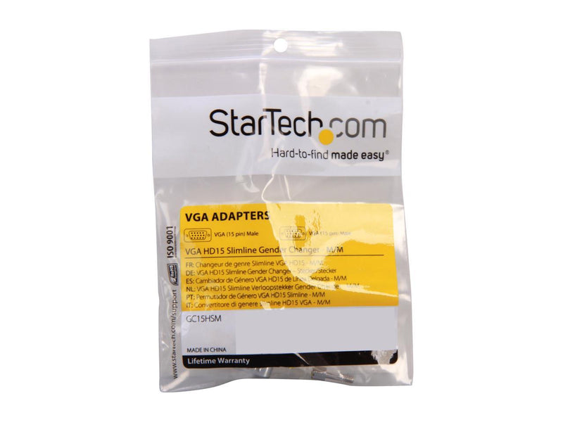 StarTech.com GC15HSM No VGA HD15 Slimline Gender Changer