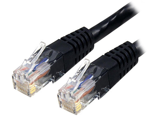 StarTech.com C6PATCH1BK 1 ft. Cat 6 Black Molded UTP Patch Cable