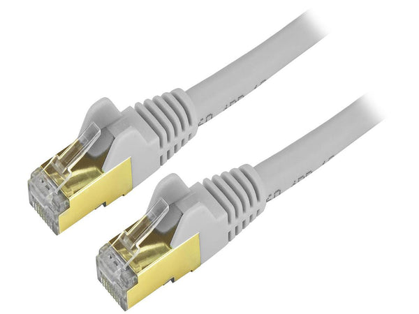 StarTech.com C6ASPAT7GR 7 ft. Cat 6A Gray Shielded Molded STP Patch Cable