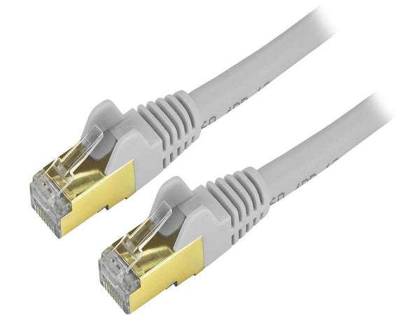 StarTech.com C6ASPAT10GR 10 ft. Cat 6 Gray Shielded Network Cable