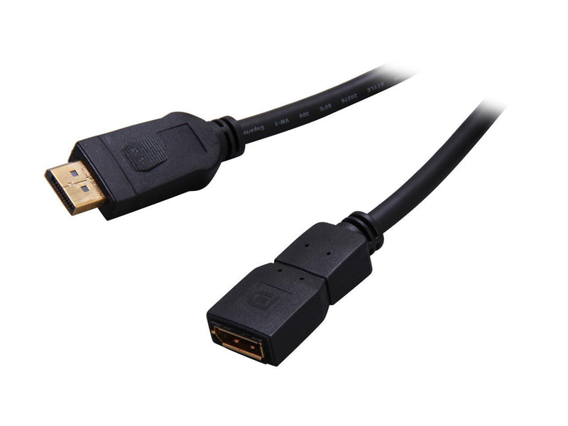 StarTech.com DPEXT6L 6 ft. Black Connector A: 1 - DisplayPort (20 pin; Latching)