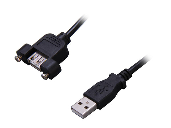 StarTech.com USBPNLAFAM1 Black Panel Mount USB Cable A to A