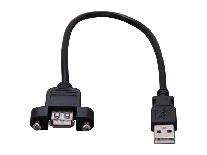 StarTech.com USBPNLAFAM1 Black Panel Mount USB Cable A to A