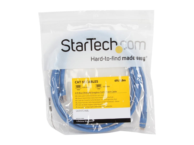 StarTech.com S45PATCH6BL 6 ft. Cat 5E Blue Network Cable
