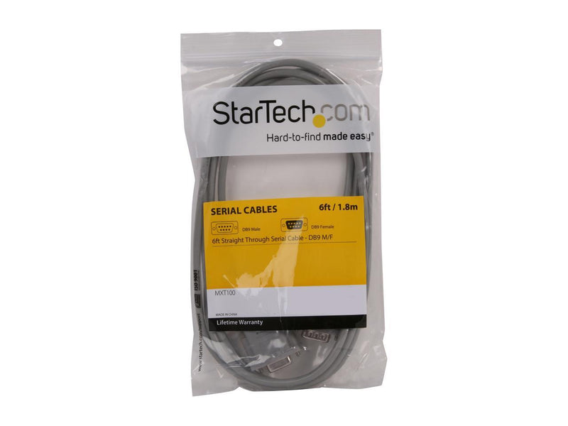 StarTech.com Model MXT100 6 ft. Serial Cable Male to Female