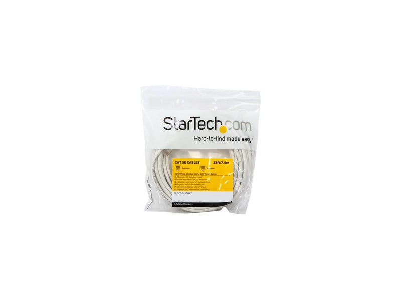 StarTech.com M45PATCH25WH 25 ft. Cat 5E White Network Cable