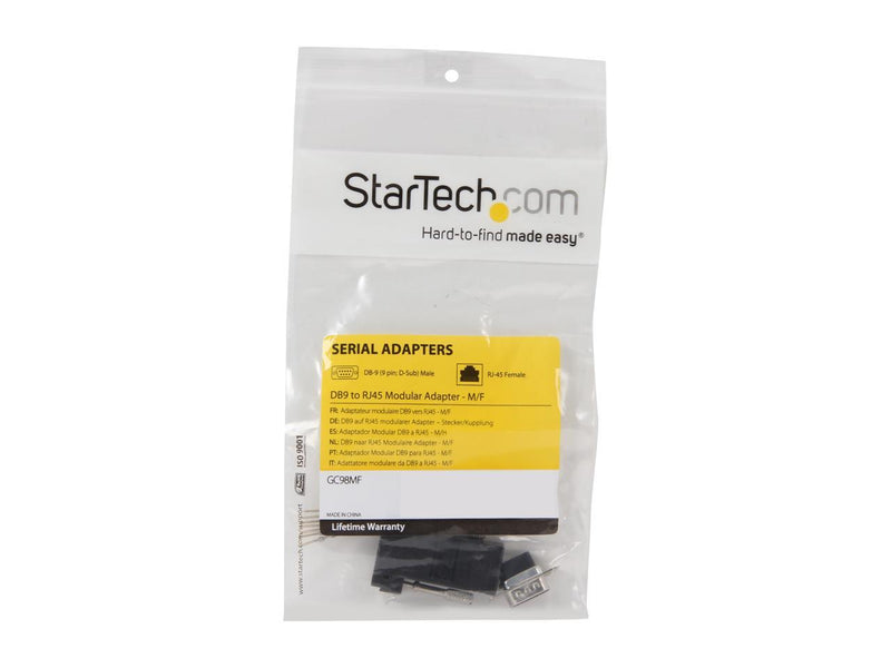 StarTech.com GC98MF DB9 to RJ45 Modular Adapter - M/F