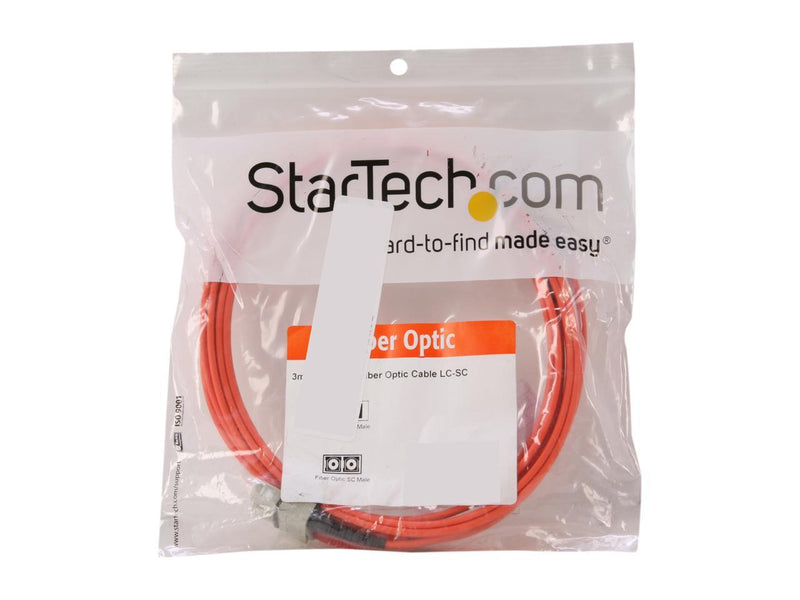 StarTech.com FIBLCSC3 9.84 ft. Multimode 62.5/125 Duplex Fiber Patch Cable Male