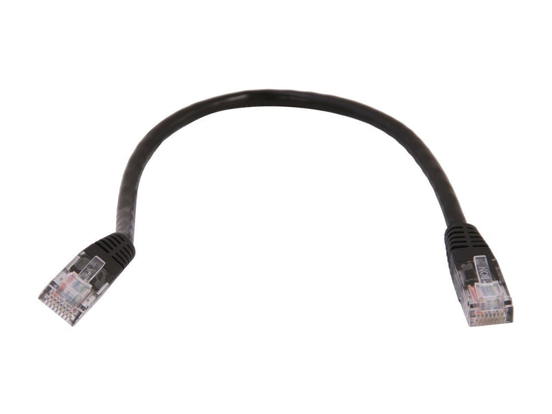 StarTech Cat5e Ethernet Cable - 1 ft - Black - Patch Cable - Molded
