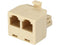 RJ11 to 2 x RJ11 Splitter Adapter M/F