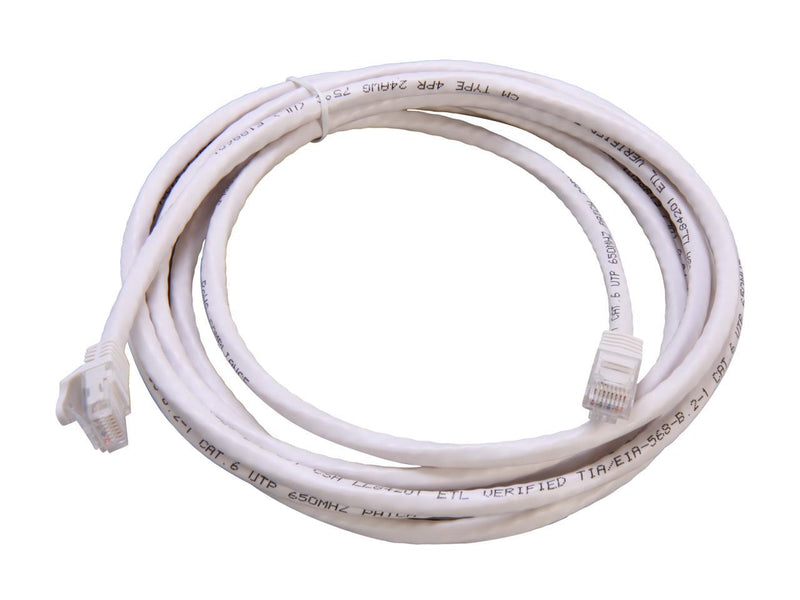 StarTech.com N6PATCH10WH 10 ft. Cat 6 White Snagless UTP Patch Cable - ETL