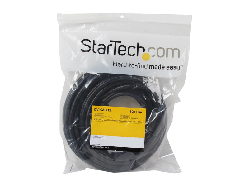 StarTech.com DVIDDMM30 Black Male to Male DVI-D Dual Link Digital Flat Panel