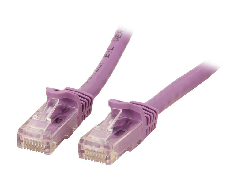 StarTech.com N6PATCH7PL 7 ft. Cat 6 Purple Snagless Cat6 UTP Patch Cable - ETL