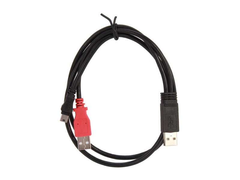 StarTech.com USB2HABMY3 Black & Red USB Y Cable for External Hard Drive - USB A