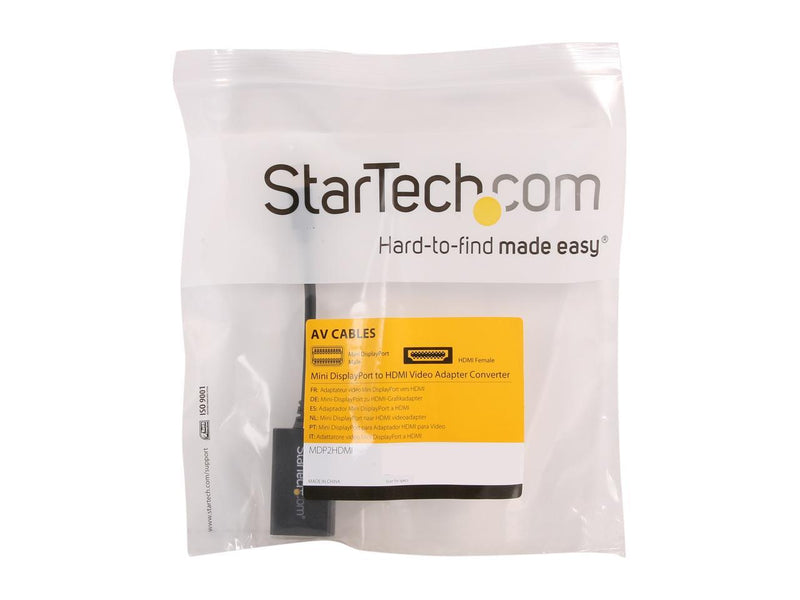 StarTech.com MDP2HDMI Mini DisplayPort to HDMI Adapter - 1080p - Passive -