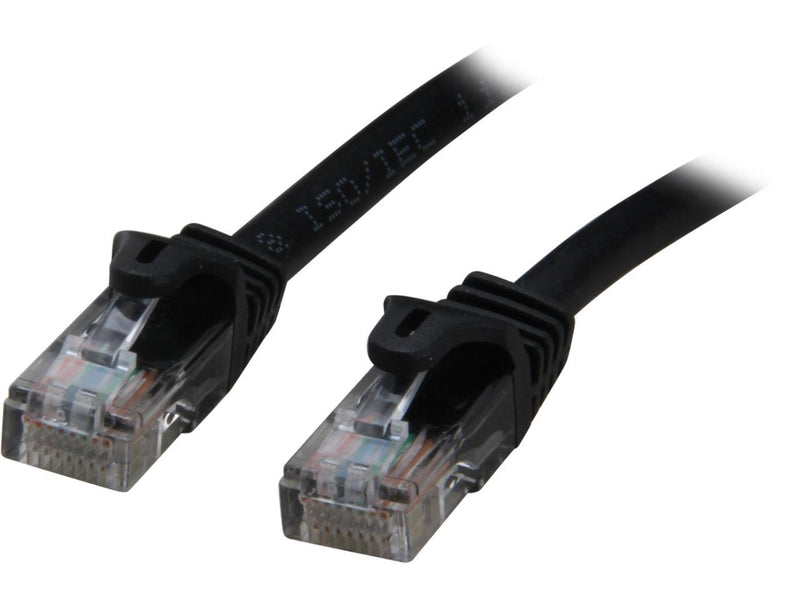 StarTech.com 45PATCH15BK 15 ft. Cat 5E Black Cat5e Snagless Patch Cable