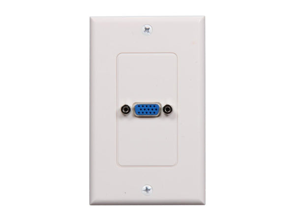 StarTech.com VGAPLATE Single Outlet 15-Pin Female VGA Wall Plate - White