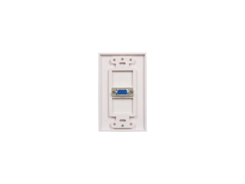 StarTech.com VGAPLATE Single Outlet 15-Pin Female VGA Wall Plate - White