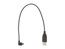 StarTech.com UUSBHAUB1LA Black USB to Left Angle MicroUSB Cable