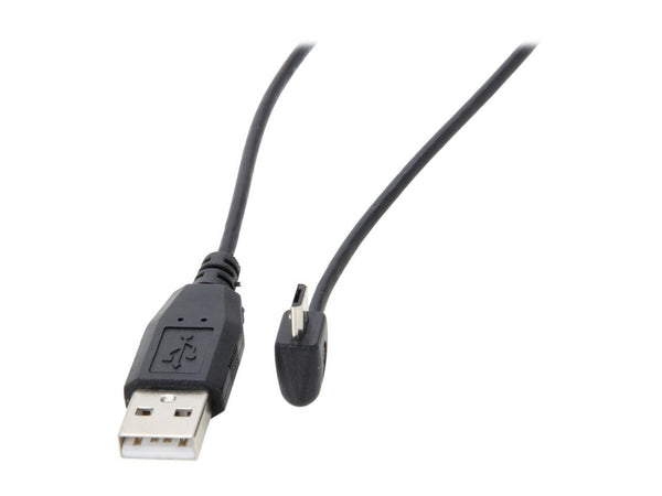 StarTech.com UUSBHAUB1RA Black USB to Right Angle MicroUSB Cable