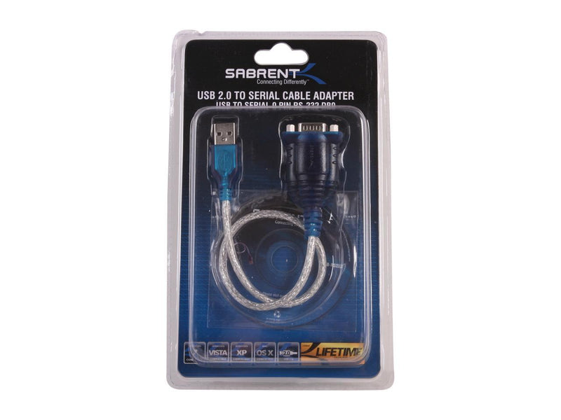 SABRENT CB-RS232 USB to RS232 Serial DB9 Male Port Converter Cable