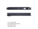 CyberPower PDU44001G Single Phase 100 - 120 VAC 15A Switched ATS, 10 Outlets, 10