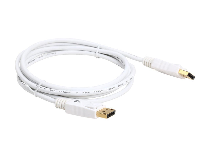 IOGEAR G2LDPDP02 6 ft. White Input: DisplayPort Male Output: DisplayPort Male