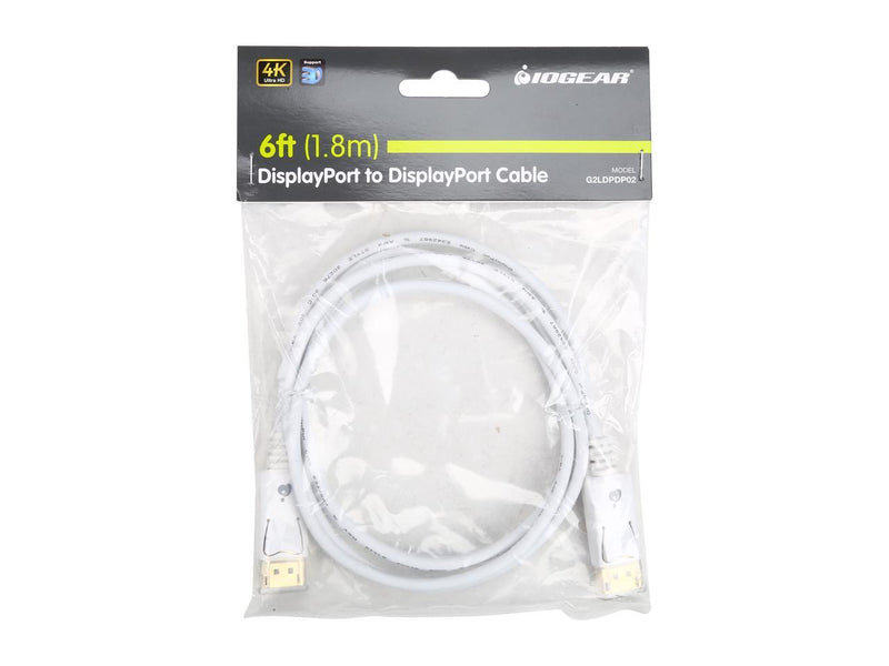 IOGEAR G2LDPDP02 6 ft. White Input: DisplayPort Male Output: DisplayPort Male