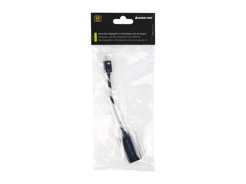 IOGEAR GMDPHD4KA Active Mini DisplayPort to HDMI Adapter with 4K Support