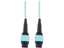 Tripp Lite 3 Meter MTP / MPO Patch Cable, 12 Fiber, 40GbE Aqua OM3 Plenum
