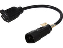 Tripp Lite Model P002-001-10A 1 ft. Black 18AWG SJT, 10A, 125V IEC-320-C14 to