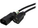 Tripp Lite Model P002-002-10A 2 ft. Black 18AWG SJT, 10A, 125V IEC-320-C14 to