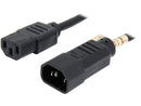 Tripp Lite Model P004-001 1 ft. Black 18AWG SJT, 10A, 100-250V IEC-320-C14 to