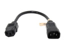 Tripp Lite Model P004-001 1 ft. Black 18AWG SJT, 10A, 100-250V IEC-320-C14 to